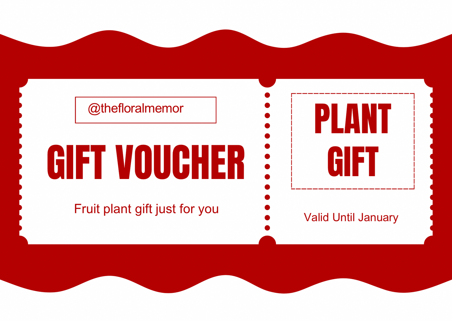 Give a gift that speaks of growth, fruitfulness, and abundance with this gift voucher